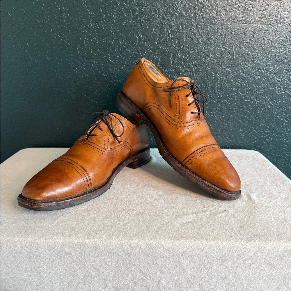 Allen Edmonds Westwood Brown Oxford Leather Shoes with Cap Toe
